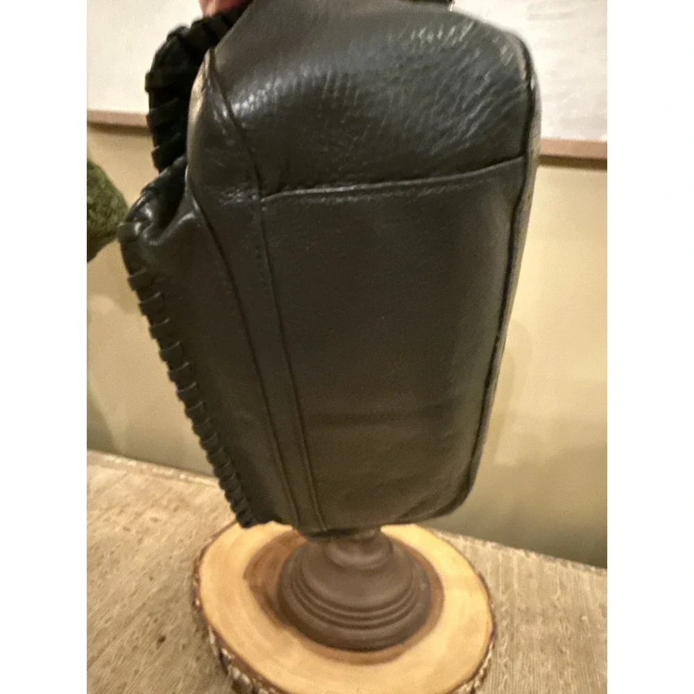 Tory Burch Marion Black Pebbled Leather 2-Way Whipstich Chain Strap Shoulder Bag